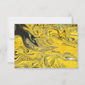 Elegante Minimale Schwarze Pastel Abstrakte Hochze RSVP Karte (Rückseite)