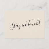 Elegante, minimale Typografie "We ve Moved" Cream Begleitkarte (Rückseite)