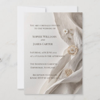 Elegante minimale typografische Hochzeit Einladung