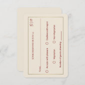 Elegante Minimale UAWG Wedding Card RSVP Karte (Vorne/Hinten)