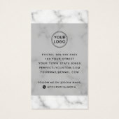 Elegante minimale Visitenkarte für Social Media (Rückseite)