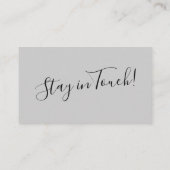 Elegante, minimale "We ve Moved" hellgraue Karte (Rückseite)