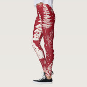Elegante Minimale Weihnachtsbaum Leggings (Links)