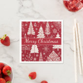 Elegante Minimale Weihnachtsbaum Serviette (Beispiel)