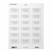 Elegante minimale weiße oder farbige Rücksendeadre Adressaufkleber (Vorne)