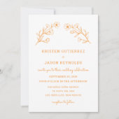 Elegante Minimale Wildblume Einladung Hochzeit (Vorderseite)