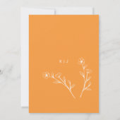 Elegante Minimale Wildblume Einladung Hochzeit (Rückseite)
