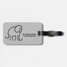 Elegante minimalis cooler stylised Elefant