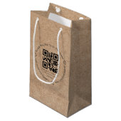 elegante minimalis danke für business qr code kraf kleine geschenktüte (Vorderseite Schrägansicht)