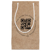 elegante minimalis danke für business qr code kraf kleine geschenktüte (Vorderseite)