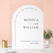 Elegante Minimalist WELCOME Hochzeit Acrylschild (Hochzeit)