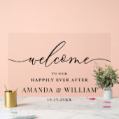 Elegante Minimalist WELCOME Hochzeit Acrylschild (Hochzeit)