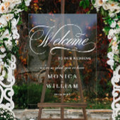 Elegante Minimalist WELCOME Hochzeit Acrylschild