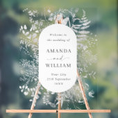 Elegante Minimalist WELCOME Hochzeit Acrylschild (Neutral)