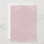 Elegante Minimalistisch Blush Pink White Script Ho Einladung (Rückseite)