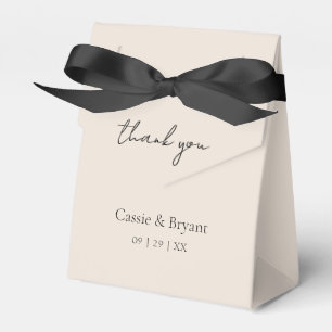 Elegante Minimalistisch Classic Beige Vielen Dank Geschenkschachtel