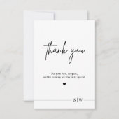 Elegante Minimalistisch Dankeschön Card Dankeskarte (Vorderseite)