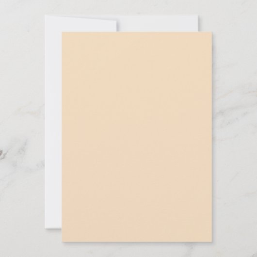 Elegante Minimalistisch Elegant Warme Beige Hochze Einladung (Rückseite)