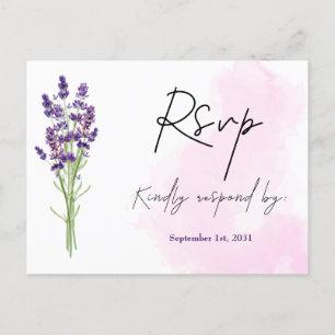 Elegante Minimalistisch Fashion Lavender UAWG Wedd Postkarte