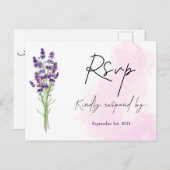 Elegante Minimalistisch Fashion Lavender UAWG Wedd Postkarte (Vorne/Hinten)