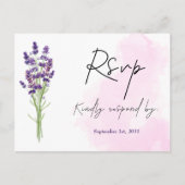 Elegante Minimalistisch Fashion Lavender UAWG Wedd Postkarte (Vorderseite)