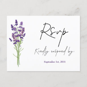 Elegante Minimalistisch Fashion Lavender UAWG Wedd Postkarte