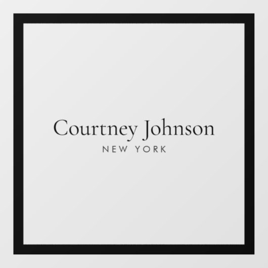 Elegante Minimalistisch Luxus-Boutique Fensteraufkleber (Blatt)