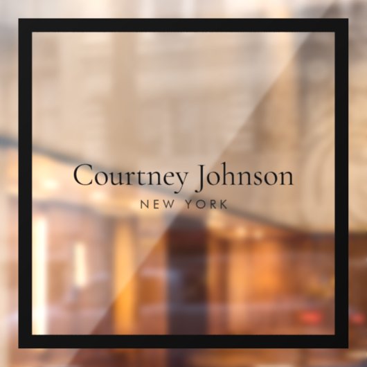 Elegante Minimalistisch Luxus-Boutique Fensteraufkleber (Blatt 2)