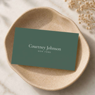 Elegante Minimalistisch Luxus Boutique Forest Gree Visitenkarte