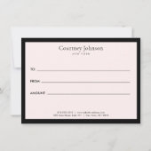 Elegante Minimalistisch Luxus Boutique Rosa Gesche (Rückseite)