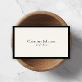 Elegante Minimalistisch Luxus Boutique Schwarz/Elf Visitenkarte