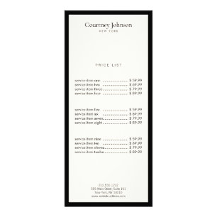 Elegante Minimalistisch Luxus Boutique Schwarz/Elf Werbekarte