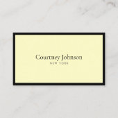 Elegante Minimalistisch Luxus Boutique Schwarz/Gel Visitenkarte (Vorderseite)