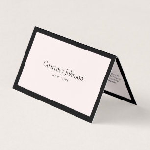 Elegante Minimalistisch Luxus Boutique Schwarz/Lt Visitenkarten