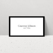 Elegante Minimalistisch Luxus Boutique Schwarz/Wei Visitenkarte