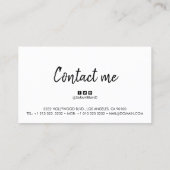 Elegante Minimalistisch Moderne Beruflich Visitenkarte (Rückseite)