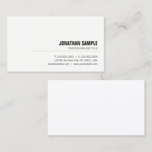 Elegante Minimalistisch Moderne Berufliche Niedlic Visitenkarte (Vorne/Hinten)