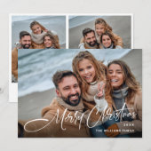 Elegante Minimalistisch Moderne frohe Weihnachten  (Vorne/Hinten)