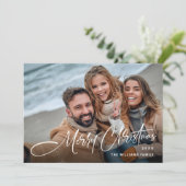 Elegante Minimalistisch Moderne frohe Weihnachten  (Stehend Vorderseite)