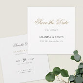 Elegante Minimalistisch-moderne Gold-Custom Save The Date