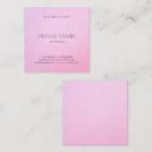 Elegante Minimalistisch Moderne Rosa Harmonie Luxu Quadratische Visitenkarte (Vorne/Hinten)