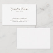 Elegante Minimalistisch Moderne Sleek Schlicht Ber Visitenkarte (Vorne/Hinten)