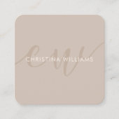 Elegante Minimalistisch Moderne Stilvoll Beruflich Quadratische Visitenkarte (Vorderseite)