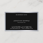Elegante Minimalistisch Moderne Trendy Silver Cool Visitenkarte (Rückseite)