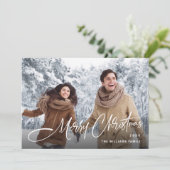 Elegante Minimalistisch Moderne Weihnachten 3 Foto (Stehend Vorderseite)