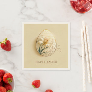 Elegante Minimalistisch Ostern Napkins Serviette