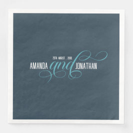 Elegante Minimalistisch Pickled Bluewood Wedding Serviette