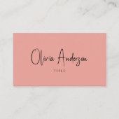 Elegante Minimalistisch rosa neutrale Boho Chic Mo Visitenkarte (Vorderseite)