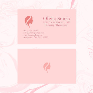 Elegante Minimalistisch rosa Schönheit Beruflich Visitenkarte