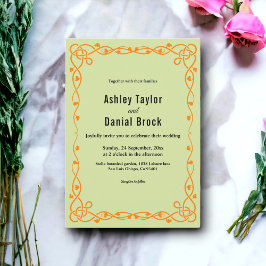 Elegante Minimalistisch Sage Green Chic Blumenhoch Einladung